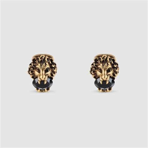 gucci lion head cufflinks|vintage gucci cufflinks.